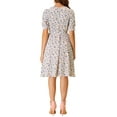 thumbnail image 3 of Allegra K Women's Peter Pan Collar A-Line Flowy Midi Chiffon Floral Dress, 3 of 5