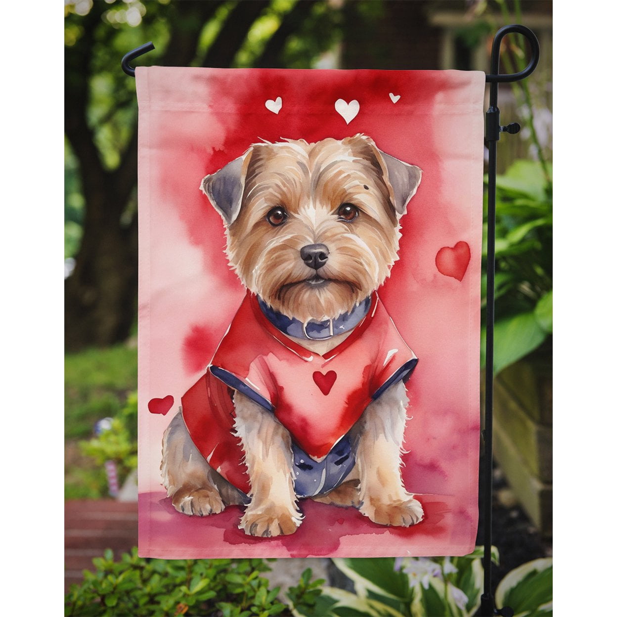 Norfolk Terrier My Valentine Garden Flag 11.25 in x 15.5 in