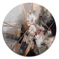 thumbnail image 2 of Designart "Linear Floral Elegance Rose Gold IV" Floral Round Metal Art, 2 of 5