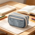 thumbnail image 5 of IPEWLEX Large Capacity Zipper Pencil Case, Versatile Multi-functional Organizer Pouch for Makeup & Electronics, Lightweight Portable Storage Bag Ideal for Office, Travel, and Daily Work, 5 of 5