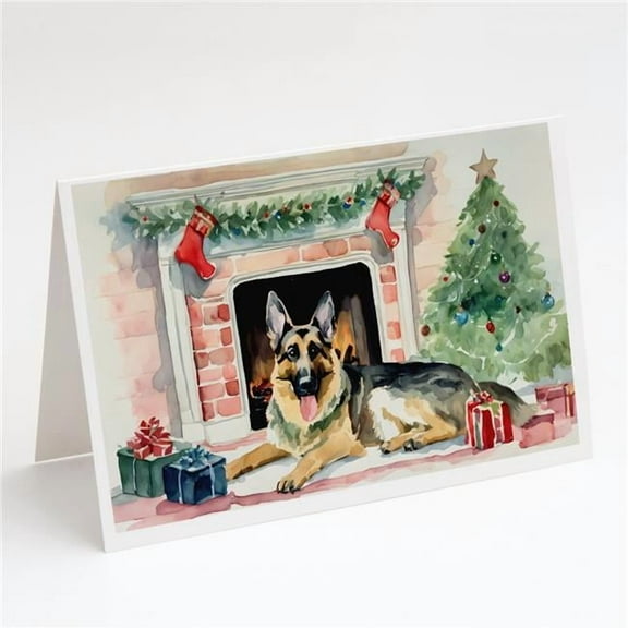 German Shepherd Christmas Greeting Cards and Envelopes Pack of 8 7 in x 5 in