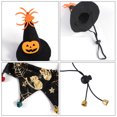 thumbnail image 3 of Disfraz de Halloween para mascotas, disfraz de gato, capa con sombrero, mago, animal pequeño, gatito, cachorro, cosplay, fiesta de Halloween, decoración para mascotas (telaraña) oso de fresa Electrónica, 3 of 5