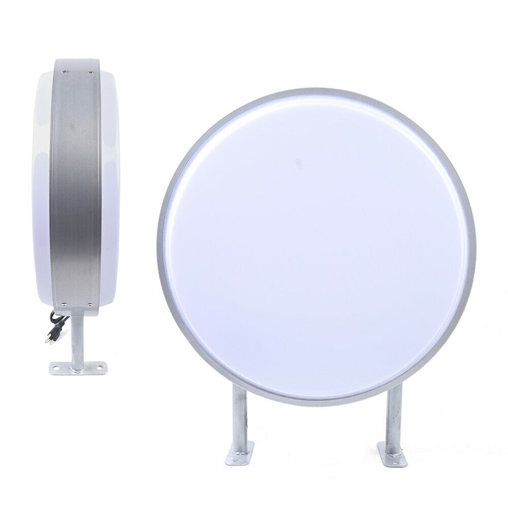 20" LED White Double Sided Round Light Box Outdoor Sign Advertising Projecting Light for Supermarkets