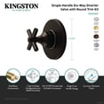 thumbnail image 4 of Kingston Brass KS4031EX Elinvar Single-Handle Six-Way Diverter Valve with Round Trim Kit in Polished Chrome, 4 of 5