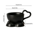 thumbnail image 2 of Ceramic Love Cup With Saucer Set Unique Coffee Mug For Latte Tea Milk Gift For Couple, 2 of 11