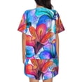 thumbnail image 6 of Sigee Bright Flowers for Sleepwear Casual Pjs with Pockets Women's Pajamas Sets Shorts 2 Piece Short Sleeve Lounge Sets XX-Large, 6 of 9