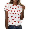 thumbnail image 3 of LIBRCLO Valentines Day Womens Tops Short Sleeve Graphic Tees, Casual Holiday Crewneck T Shirts, 3 of 5