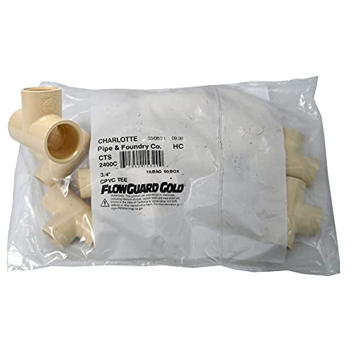Camiseta King Brothers de CPVC Slip Fit Flow Guard de 3/4 pulgadas