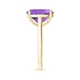 thumbnail image 6 of ANGARA Natural Cushion 4.6 ct Amethyst Ring with Hidden Accents in 14K Yellow Gold for Women (Size-12x10mm) | February Birthstone, Anniversary, Jewelry Gift for Women | Natural Amethyst Ring, 6 of 11