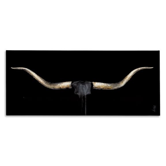 Stupell Industries Southwestern Bull Horns Animal Canvas Art, 24 x 10, by Dina D'Argo
