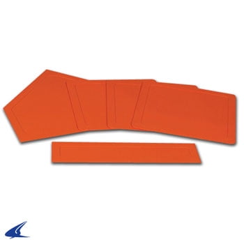 - Rubber Throw Down Baseball Base Set- Orange, Set of 5