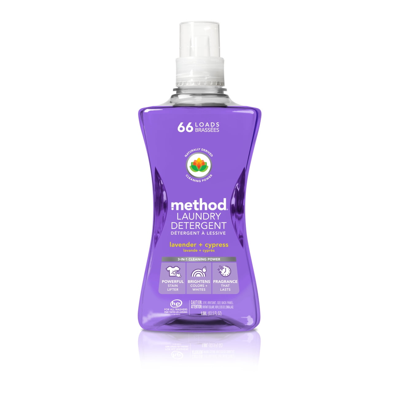 Method Laundry Detergent, Lavender + Cypress, 53.5 ounces, 66 loads