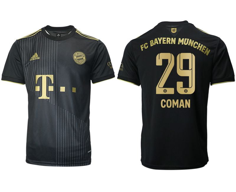 حمام فخم Men 2021-2022 Club Bayern Munich away aaa version black 10 Adidas Soccer Jersey حمام فخم