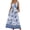 White Blue Floral, variant on Summer Dresses for Women Sleeveless Casual Long Dress Beach Vacation Sundresses with Pockets