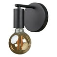 thumbnail image 4 of Renwil Think 1-Light Modern Steel Metal & Glass Wall Sconce in Black & Clear, 4 of 10