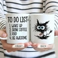 thumbnail image 2 of Black Cat Coffee To Do List 11oz White Ceramic Coffee Tea Mug, Gifts For Cat Lovers, Coffee Lovers, On Birthday, Holiday, 2 of 2