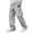 13#a Gray, variant on Mens Cotton Linen Pants, Casual Hemp Fabric Embroidered Logo Loose Comfort Trousers Drawstring Pockets Golf Pants Gray 2XL