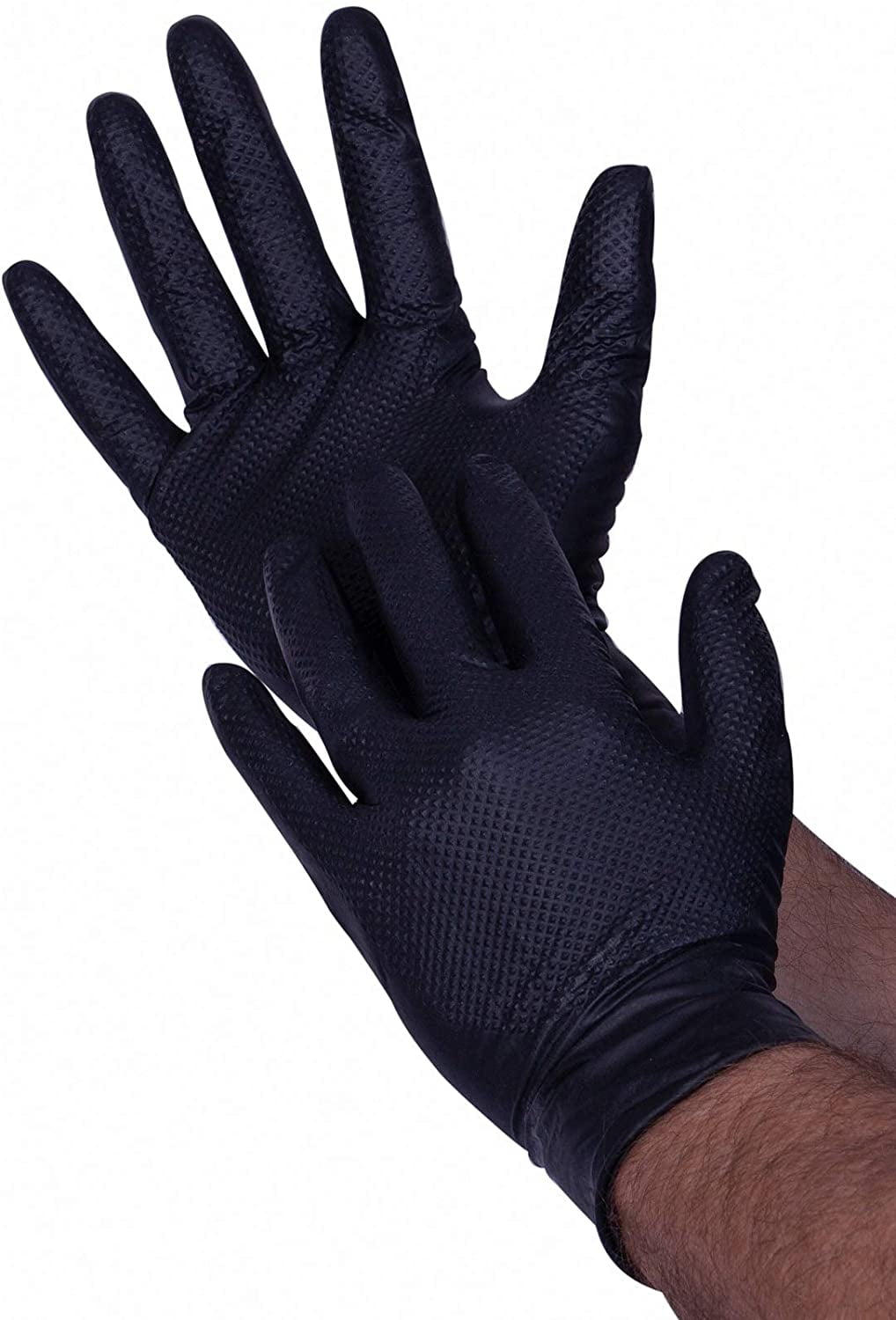 Premium Guard Heavy Duty Disposable Nitrile Gloves, Diamond Textured