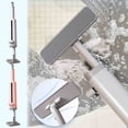 thumbnail image 1 of Mini Desktop Mop | Rotating Flat Hand-Free Cleaning Tool | Compact Household Bathroom Scrubber | 360° Swivel | Reusable Microfiber Pad | No Hand Washing | Absorbs Water Fast | Cleans Corners | 1 Pack, 1 of 3