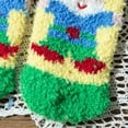 thumbnail image 6 of CPNG Ugly Christmas Socks for Boys Girls Festive Patterns Striped Fuzzy Socks Cute Coral Fleece Cozy Warm Crew Socks Christmas Fluffy Slipper Sock, 6 of 7
