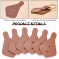thumbnail image 5 of 20 Sets Leather Key Fob Kit PU Leather Keychain Making Kits Blank Leather Clothing Labels Set Key Fobs with Rivet Pins Rivet Caps for Laser Engraving Keychain Making Brown DIY, 5 of 6