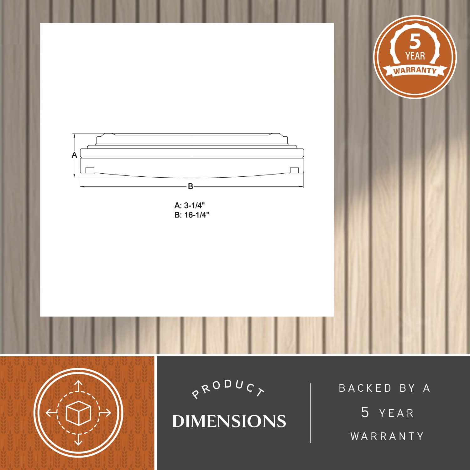 Ellie 16.25-in W Integrated LED Bronze Contemporary Flush Mount Ceiling Light Fixture