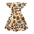thumbnail image 4 of Toddler Dress Halloween Flutter Sleeve A-Line Dress Cute Halloween Costume Outfit for Girls 6–14 Years, 4 of 4