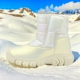 thumbnail image 2 of Boys Girls Plush Lining Snow Boots Winter Platform Outdoor Hiking Booties Kids Waterproof Ankle Boots, 2 of 5