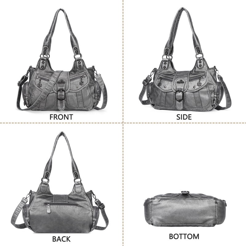 Angel Kiss Hobo Bags for Women Vegan Leather Shoulder Purses and Crossbody Ladies Tote Bags Purse