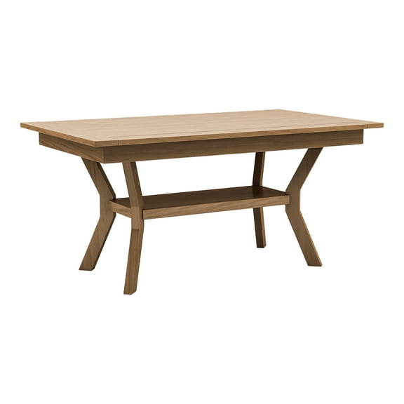 Furniture of America Hadar 1-Shelf Rectangle Wood Natural Tone Dining Table