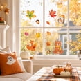 thumbnail image 5 of Fall Window Clings, Thanksgiving Animal Maple Leaf Static Glass Stickers, Reusable Double Sided Pvc Decals for Glass Door Home Decor A, 5 of 6