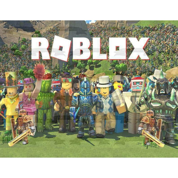Roblox Assorted Characters And Skins Edible Cake Topper Image Abpid00287 Walmart Com Walmart Com - diy roblox birthday party supplies walmart in store