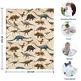 thumbnail image 4 of Beige Realistic Dinosaurs Pattern Blanket,Comfortable Soft Flannel Throw Blanket,All Season,Warm Lightweight Blankets for Sofa Bed Couch Living Room Chair,30"x40", 4 of 4