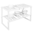 thumbnail image 2 of Estante de cocina, estante para fregadero de 2 niveles, estante de almacenamiento para gabinete, soporte de almacenamiento para cocina, eficiencia maximizada, 2 of 8