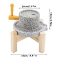thumbnail image 3 of ToppiJoy Grain Hand Stone Mill, Natural Granite Paste Mill, Wet Flour Mill with Wooden Frame, 3 of 15