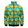 thumbnail image 2 of Chaqueta con estampado 3D de limón, melocotón y plátano para hombre, moda urbana, abrigo de manga larga de gran tamaño, chaquetas con cremallera de frutas de dibujos animados, ropa, 2 of 4