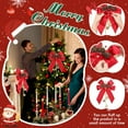thumbnail image 5 of 4Pcs/8Pcs Christmas Tree Wreath Bow Christmas Ribbon Bows with Bells 11 x 7.8 in Velvet Pine Cone Bowknot Xmas Tree Hanging Ornaments Decor for Home Xmas Party Outdoor Indoor, 5 of 6