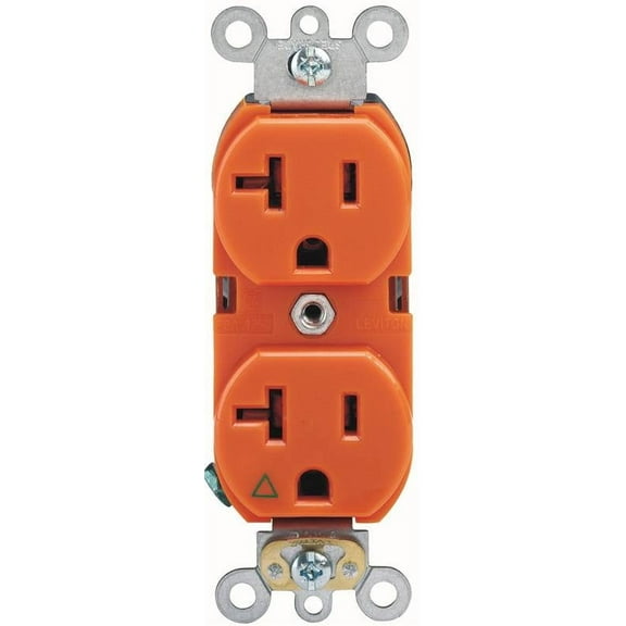 Leviton 5362-Ig 2 Amps 125 V Duplex Orange Outlet 5-2R