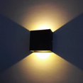 thumbnail image 1 of Aplique de pared LED BRILLAR Negro cuadrado 1 pieza, 1 of 5