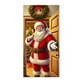 thumbnail image 2 of Christmas Door Cover Santa Claus Decor Polyester Holiday Party Decoration for Front Door Indoor Wall Festive Home Decorations Merry Xmas Gift, 2 of 6