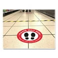 thumbnail image 5 of "Social Distancing Floor Decals, 10.5"" Dia, Please Wait Here, Red/white Face, Black Graphics, 5/pack | Bundle of 5 Packs", 5 of 7