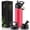 Red, variant on SipX™ 18 oz Insulated Water Bottle with 3 Lids – Leakproof Stainless Steel, Triple Insulated – Red