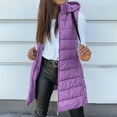 thumbnail image 6 of Sakmal Womens Barn Jacket Purple Quilted Hooded Puffer Coat Outerwear Fall Jackets for Women 2025 L, 6 of 9