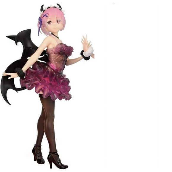 Figurine Anime Girl Re:Life in a Different World from Zero Figurine Anime Ram Ramu devil ver Figurine PVC Figurine d'Action Fille Modèle Statue Ornements Décoration,a1