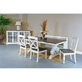 thumbnail image 5 of Sunny Designs Carriage House 96" Wood Trestle Table in White/Dark Brown, 5 of 6
