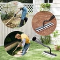 thumbnail image 4 of Iron Weeding Rake 5/6/7/8 Teeth Carbon Steel Garden Weeder Rakes, Iron Rake for Yard Lawn and Garden, Garden Tools for Weedings 5 teeth&Glove, 4 of 5