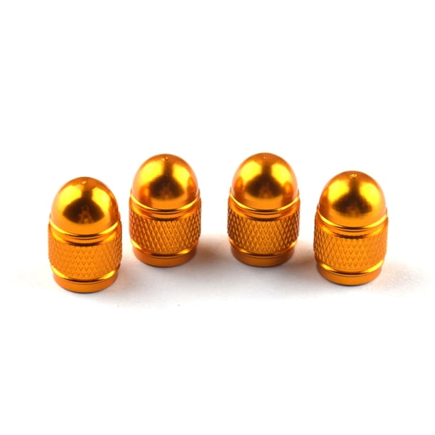 Speravity 4pcs Wheel Valve Stem Caps Professional Covers Replace Car Replacement Dustproof Covering Air Fittings Wheels Components Herramientas y ferretería Dorado