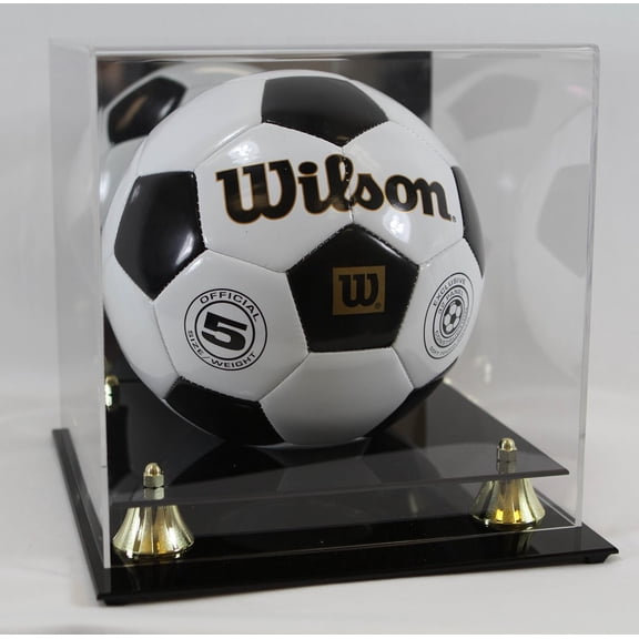 Collectible UV Deluxe Soccer/Volley Ball Display Case - with Mirror - Sports Memoriablia Display Case - Collectible Supplies