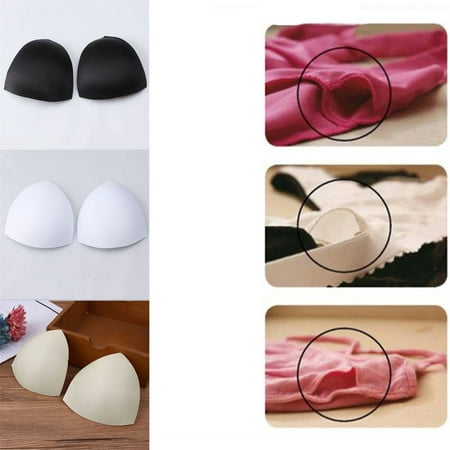 1 pair Bra Cup Pads Insert Triangle Chest Breast Bikini Underwear Sport (Best Bikini For A Cup)