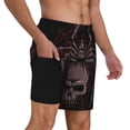 thumbnail image 3 of Goofa Spider with Skull Printed Men's Swim Trunks Board Shorts Quick Dry Mens Swimming Trunks with Compression Liner,Breathable Fit Hawaii Beach Shorts-X-Large, 3 of 9